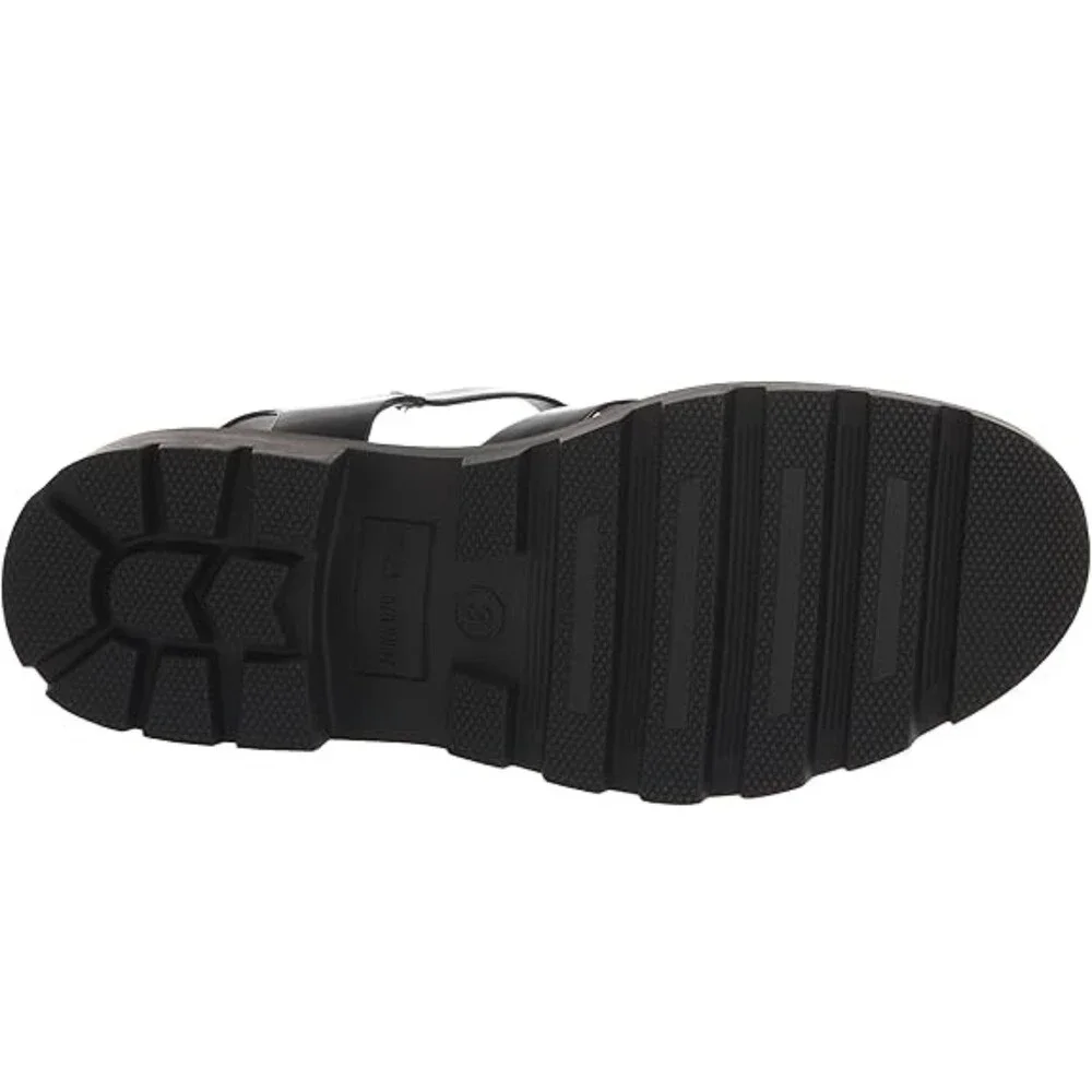 Steve Madden Dory Sandals Girls US 5Y M Black Adjustable Strap Platform NCZ342